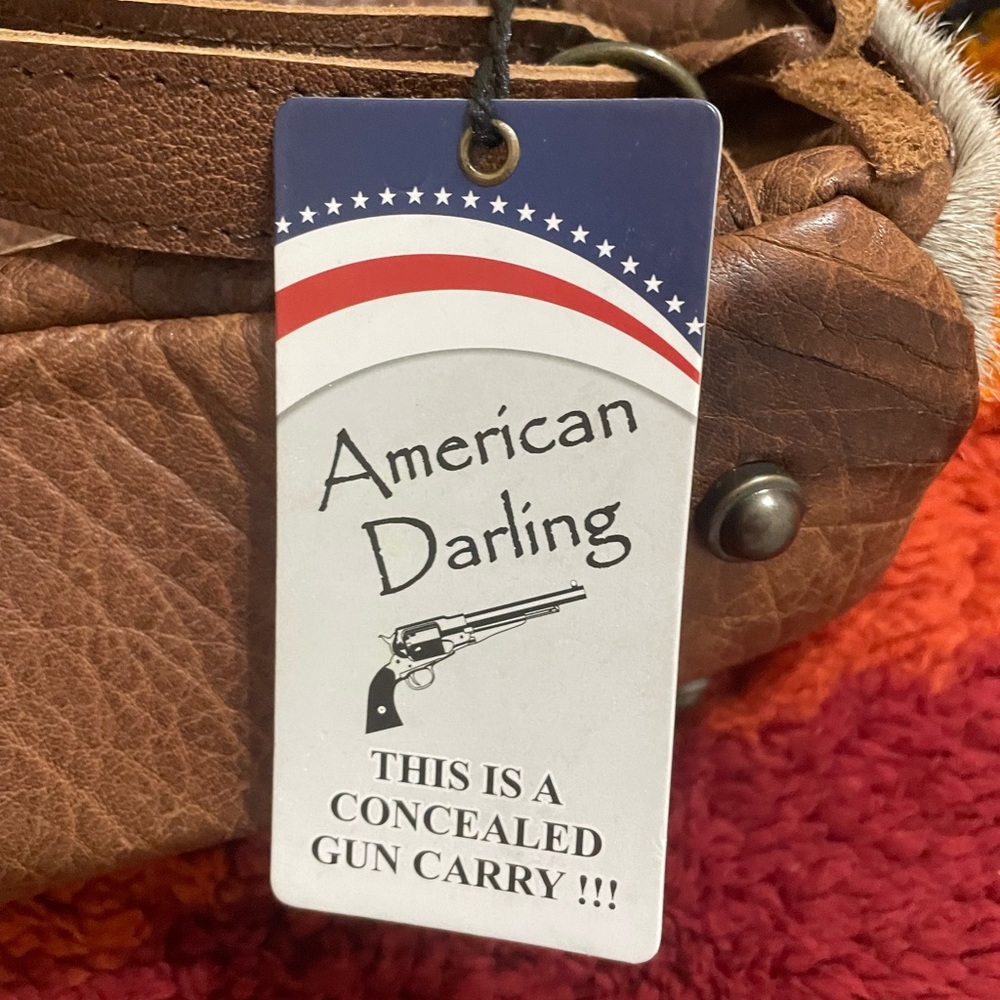 American darling cowhide backpack conceal carry purse with adjustable straps - Picture 5 of 5